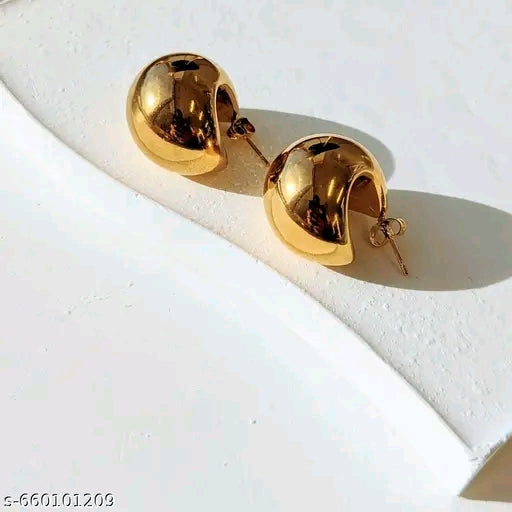 Zuri Viral Chunky Gold Waterdrop Hoop Earrings