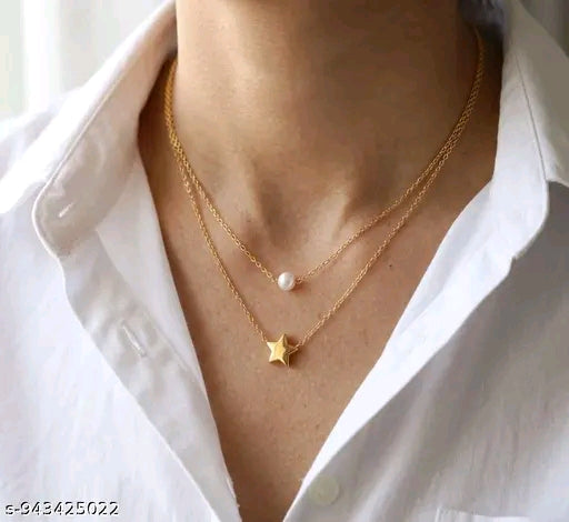 Aura 4-Piece Minimalist Layered Necklace Set – Elegant Daily Wear Pendant Combo